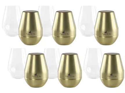 3 Double Packs (6 Glasses) / Gold